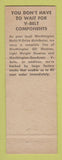 Matchbook Cover - Worthing V Drives Garst Temple Wichita KS