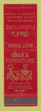 Matchbook Cover - Dick's Furniture Wichita KS