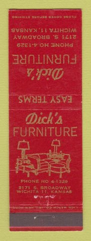 Matchbook Cover - Dick's Furniture Wichita KS