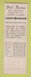 Matchbook Cover - Dick's Furniture Wichita KS