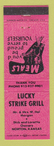 Matchbook Cover - Lucky Strike Grill Norton KS