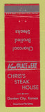 Matchbook Cover - Chris's Steak House Garden City KS