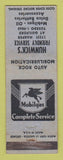 Matchbook Cover - Mobil oil gas Hunwick's Detroit? WEAR