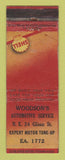 Matchbook Cover - Shell oil gas Woodson's WORN