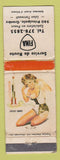 Matchbook Cover - Fina oil gas Service de Route Granby QC pinup WORN