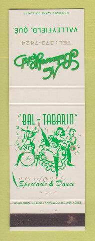 Matchbook Cover - New Balmoral Hotel Valleyfield QC girlie