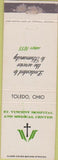 Matchbook Cover - St Vincent Hospital Toledo OH WEAR