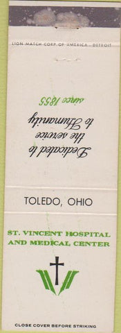 Matchbook Cover - St Vincent Hospital Toledo OH WEAR