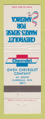 Matchbook Cover - Chevrolet Owen Clarksdale MS