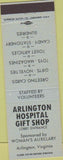 Matchbook Cover - Arlington VA Hospital Gift Shop blue