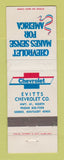 Matchbook Cover - Chevrolet Evitts Sebree KY