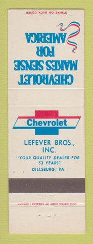 Matchbook Cover - Chevrolet Lefever Bros Dillsburg PA