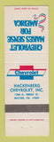 Matchbook Cover - Chevrolet Hackenberg Milton PA