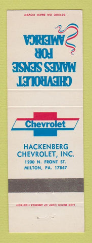 Matchbook Cover - Chevrolet Hackenberg Milton PA