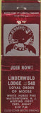 Matchbook Cover - Lindenwold Moose Lodge Watsontown NJ