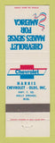 Matchbook Cover - Chevrolet Harris Oldsmobile Holly Springs MS