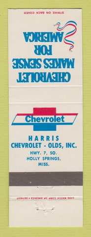Matchbook Cover - Chevrolet Harris Oldsmobile Holly Springs MS