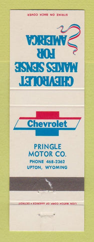 Matchbook Cover - Chevrolet Pringle Upton WY