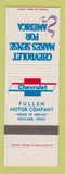 Matchbook Cover - Chevrolet Fullen Eastland TX