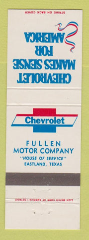 Matchbook Cover - Chevrolet Fullen Eastland TX