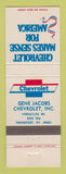 Matchbook Cover - Chevrolet Gene Jacobs Frankfort KY