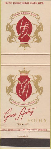 Matchbook Cover - Gene Autry Hotels Palm Springs CA