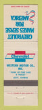 Matchbook Cover - Chevrolet Western Motors Leoti KS WEAR