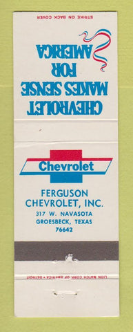 Matchbook Cover - Chevrolet Ferguson Groesbeck TX