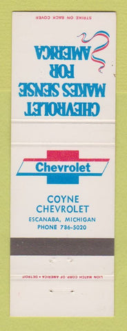 Matchbook Cover - Chevrolet Coyne Esanaba MI