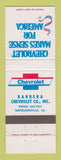 Matchbook Cover - Chevrolet Barbera Napoleonville LA