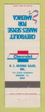Matchbook Cover - Chevrolet RL Reising Beecher IL