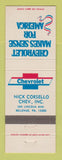 Matchbook Cover - Chevrolet Nick Corsello Bellevue PA