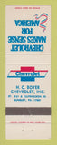 Matchbook Cover - Chevrolet HC Boyer Sunbury PA