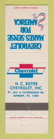Matchbook Cover - Chevrolet HC Boyer Sunbury PA