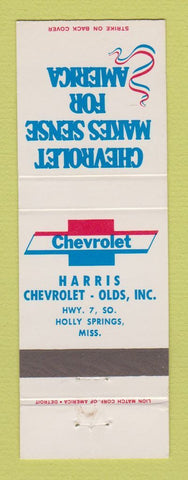 Matchbook Cover - Chevrolet Harris Oldsmobile Holly Springs MS