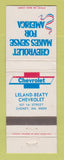 Matchbook Cover - Chevrolet Leland Beaty Cheney WA WEAR