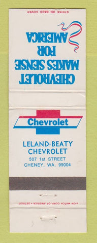 Matchbook Cover - Chevrolet Leland Beaty Cheney WA WEAR