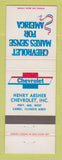 Matchbook Cover - Chevrolet Henry Absher Carmi IL