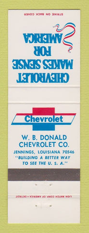 Matchbook Cover - Chevrolet WB Donald Jennings LA