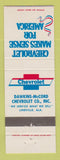 Matchbook Cover - Chevrolet Dawkins McCord Lineville AL
