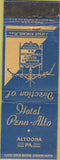 Matchbook Cover - Hotel Penn-Alto Altoona PA