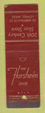 Matchbook Cover - Florsheim Shoes 20th Century Store Lowell MA feature WEAR