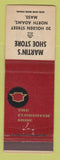 Matchbook Cover - Florsheim Shoes Martin's North Adams MA