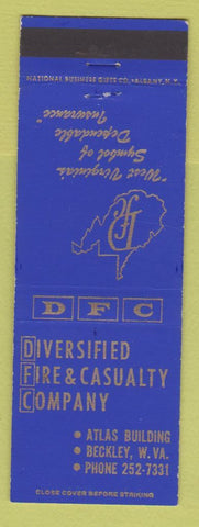 Matchbook Cover - Diversified Fire Casualty Insurance Beckley WV