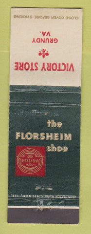 Matchbook Cover - Florsheim Shoes Victory Store Grundy VA