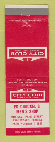 Matchbook Cover - City Club Men's Shoes Ed Crackel's Auburndale FL WEAR