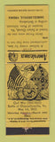Matchbook Cover - Chancellorsville VA Civil War Perkins Americana YELLOW
