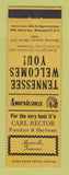 Matchbook Cover - Carl Rector Furniture Huntsville TN Perkins Americana YELLOW