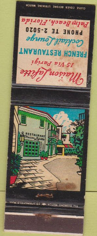 Matchbook Cover - Maison Lafitte Palm Beach FL WORN