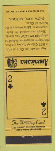 Matchbook Cover - Show Low AZ Perkins Americana YELLOW